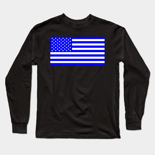 American Flag Long Sleeve T-Shirt by Wickedcartoons